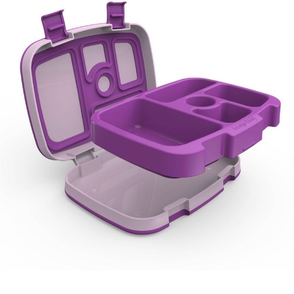 Bentgo Kids Bento Lunch Box School Leak Proof Drop Proof 5 Compartments Purple - Picture 2 of 5